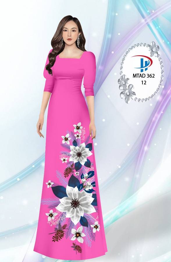 Vải Áo Dài Hoa In 3D AD MTAD362 2